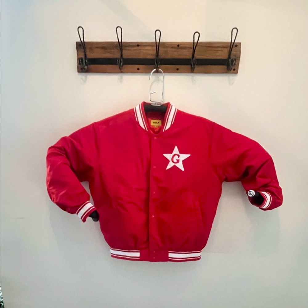 GOLF WANG THE GLASS TOPPER RED BOMBER JACKET